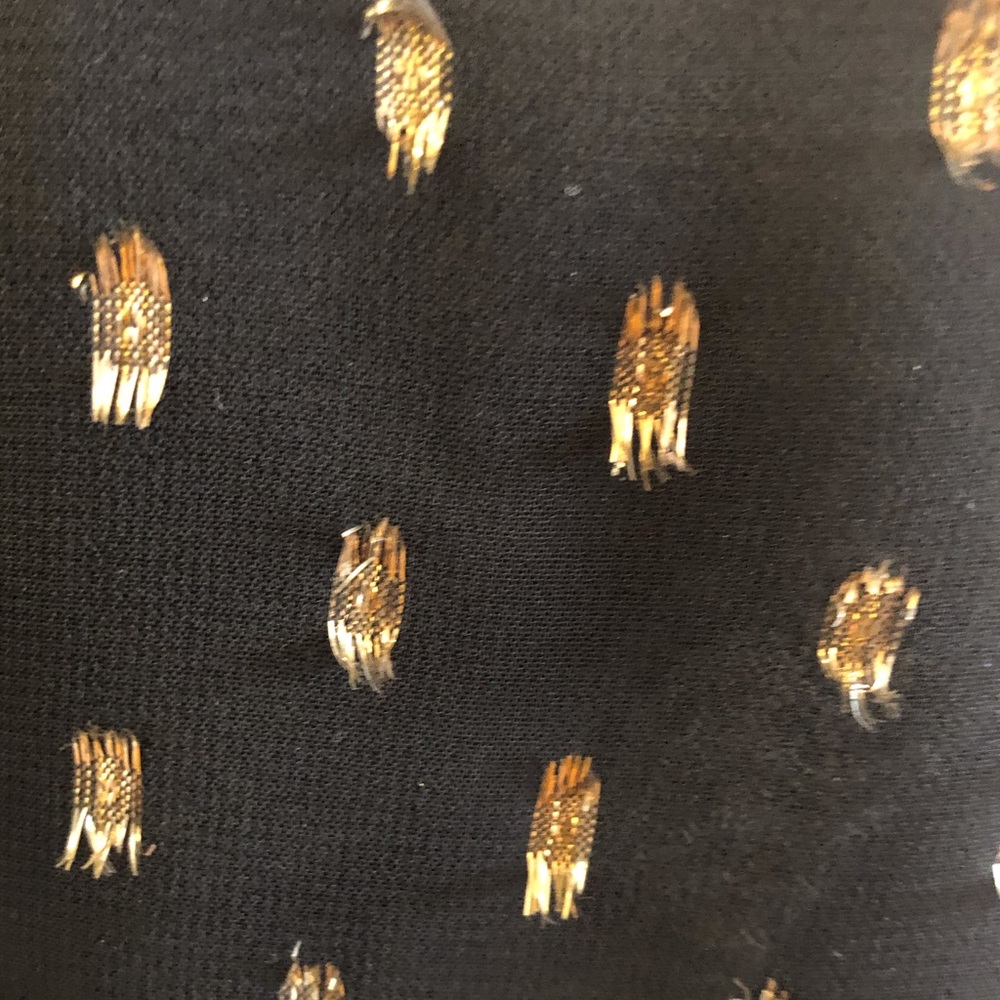 White House Black Market Black Top with Metallic Clip Jacquard Shell, Size XS - Picture 6 of 10